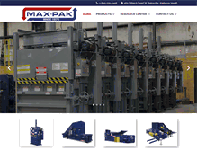 Tablet Screenshot of maxpakbalers.com
